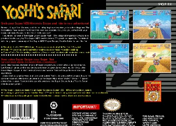 Yoshi's Safari (USA) box cover back